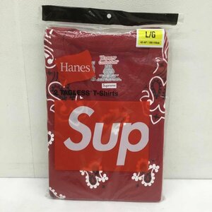 Supreme L シュプリーム Tシャツ 半袖 Hanes ヘインズ Bandana Tagless Tees 2Pack T Shirt 赤 / レッド / 10100916