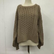 who's who Chico FREE フーズフーチコ ニット、セーター 長袖 Knit Sweater 茶 / ブラウン / 10084056_画像1