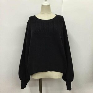 GLOBAL WORK XS グローバルワーク ニット、セーター 長袖 Knit Sweater 黒 / ブラック / 10089217