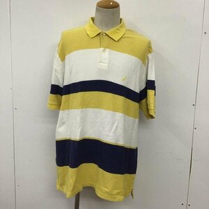 NAUTICA L ノーティカ ポロシャツ 半袖 Polo Shirt 白 / ホワイト / X 黄 / イエロー / X 紺 / ネイビー / 10090209