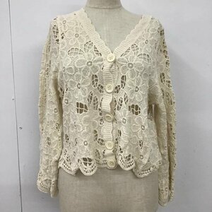 NICE CLAUP FREE Nice Claup cardigan long sleeve long sleeve cardigan long sleeve cut and sewn knitted rib knitted front button floral print 10097509