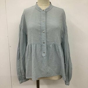 ZARA XS ザラ シャツ、ブラウス 長袖 ノーカラーシャツ 長袖シャツ 前開シャツ フレア パフスリーブカットソー Shirt Blouse 10095831