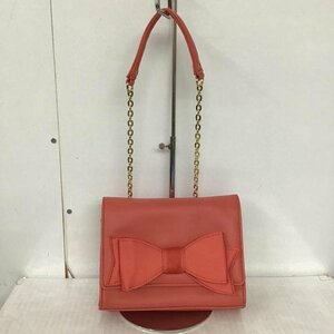 Feroux inscription less Feroux shoulder bag shoulder bag ribbon chain belt Shoulder Bag peach / pink / 10093704