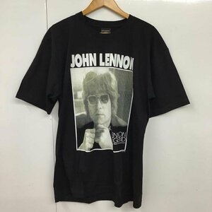 USED XL 古着 Tシャツ 半袖 movie music プリントT バンドT 映画T ジョン・レノン ビートルズ T Shirt 黒 / ブラック / 10092002