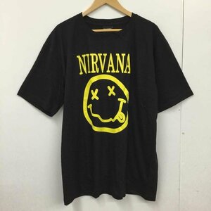 USED XL 古着 Tシャツ 半袖 movie music バンドTシャツ プリントT NIRVANA T Shirt 黒 / ブラック / 10092656