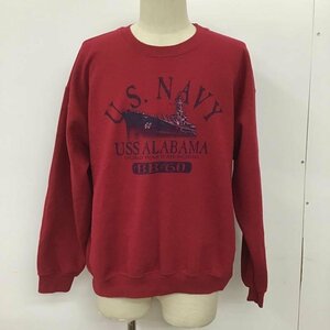 USED 表記無し 古着 トレーナー 長袖 Sweat Sweatshirt 赤 / レッド / 10091112