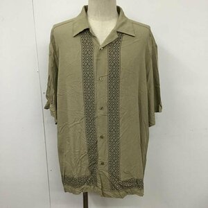 USED XL 古着 シャツ、ブラウス 半袖 オープンカラー Shirt Blouse ベージュ / ベージュ / 10094372