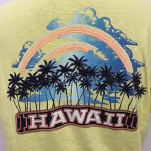 HANES L ヘインズ Tシャツ 半袖 バックプリント HAWAII T Shirt 黄 / イエロー / 10092250_画像3