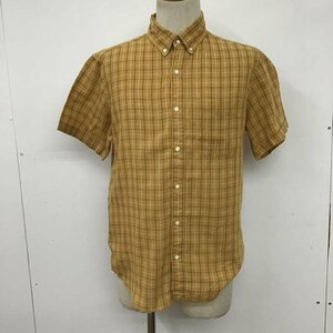 Deluxe Clothing L デラックス クロージング シャツ、ブラウス 半袖 ボタンダウン Shirt Blouse 茶 / ブラウン / 10091911