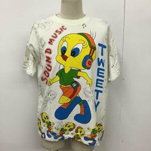 PLUS ONE 表記無し プラスワン Tシャツ 半袖 TWEETY トゥイーティー T Shirt 白 / ホワイト / 10092252