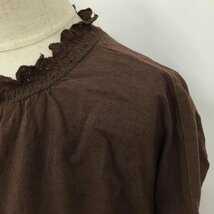 Samansa Mos2 FREE サマンサ モスモス シャツ、ブラウス 長袖 1709657 衿刺繍前開きシャーリングブラウス Shirt Blouse 10099868_画像3