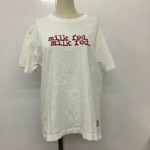 MILKFED. S ミルクフェド Tシャツ 半袖 03161117 刺繍 T Shirt 白 / ホワイト / 10093077