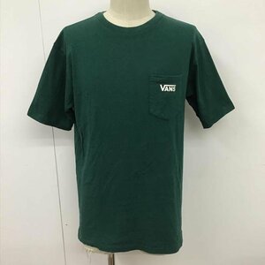 VANS M バンズ Tシャツ 半袖 120K1010300 胸ポケット バックプリント T Shirt 緑 / グリーン / 10097623