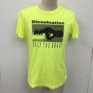 DIESEL S ディーゼル Tシャツ 半袖 Dieselnation クルーネック T Shirt 黄 / イエロー / 10098235