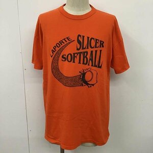 RUSSELL L ラッセル Tシャツ 半袖 クルーネック プリント T Shirt 橙 / オレンジ / 10097112