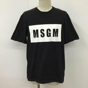 MSGM M エムエスジーエム Tシャツ 半袖 プリントT T Shirt 黒 / ブラック / 10098817