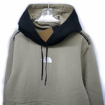 US正規新品 ノースフェイス 裏起毛 スウェット パーカー(XL)ベージュxブラック HE NORTH FACE プルオーバー /ta20_画像3