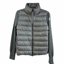 A821●美品●MONCLER モンクレール●G20939 B00030 M1131　ダウンカーディガン　アウター●XSサイズ　グレー_画像1