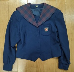 岡山県 就実中学校 女子制服 HANAE MORI ハナエモリ　160A　冬服セーラー服　卒業生保管品　上着単品