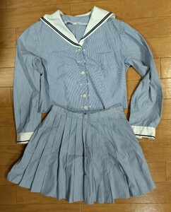 岡山県山陽女子高校 女子制服　夏服上下155A(W63.L51)　卒業生保管品　現・山陽学園高校　旧モデル(モデルチェンジ前)　レア品