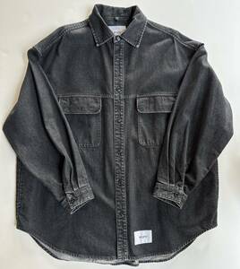  WTAPS WCPO LS BLACK size02 ダブルタップス デニムシャツ ブラック サイズM 222WVDT-SHM01