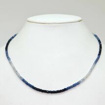 ●K18WG 天然サファイアネックレス●d 10.4g 50.5cm sapphire necklace silver ジュエリー EA0/EA0_画像2