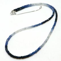 ●K18WG 天然サファイアネックレス●d 10.4g 50.5cm sapphire necklace silver ジュエリー EA0/EA0_画像6