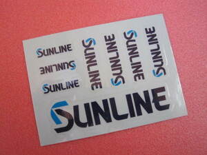 ☆サンライン　ロゴステッカー　無地ベース　11×8㎝　SUNLINE　送込み♪☆