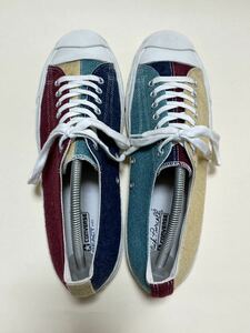 【100円スタート】CONVERSE コンバース Jack Purcell ジャックパーセル　スニーカー クレージーパターン　9 1/2 28.0cm テキスタイル