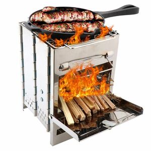 バーベキューコンロ ロケットストーブ 焚き火台 キャンプ用品 BBQ Sサイズ