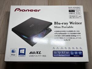 新品 パイオニア BDR-XD05 外付けBDドライブ　USB3.0 ブルーレイドライブ ポータブルBD PowerDVD 再生ソフト付き ブラック