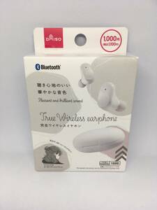 DAISO/ダイソー　完全ワイヤレスイヤホン☆彡　ホワイト☆　Bluetooth　ハンズフリー通話　音声アシスタント対応　新品未開封品