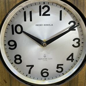 SEIKO SONOLA セイコー TRANSISTOR CLOCK アンティーク 時計 レトロ 振り子時計 掛時計の画像2