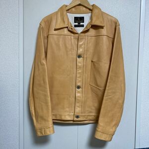 ★送料無料！中古良品！激レア初期モデル★ハイラージレザーズ★Levis1st大戦.OklahomaCity.タン.ヌメ.サイズ44★HIGH LARGE LEATHERS