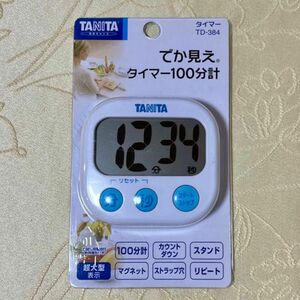 タニタ デジタルタイマー でか見えタイマー （ホワイト）TD-384 TANITA キッチンタイマー 