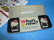 b非売品★未使用★HELLO KITTY アイテムコレクション 3号 (トートバッグ)と1988年ハローキティ 缶ペンケース_画像3