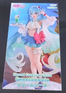 【新品未開封】 プライズ　初音ミク　Exc∞d Creative Figure SweetSweets-クリームソーダ-　フィギュア　