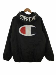 Supreme × CHAMPION SHERPA LINED HOODED JACKET BLACK LARGE KI9107