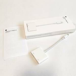 「一円スタート」Apple Lightning - Digital AVアダプタ HDMI MD826FE/A「1円」AKI01_1019