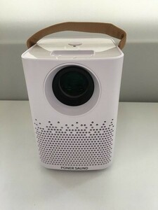 【一円スタート】訳有 PONER SAUND プロジェクター ステレオスピーカー内蔵 Bluetooth対応 ワイヤレス 映画鑑賞 ホワイト 1円 ☆A04950☆