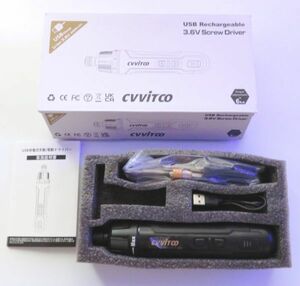 【1円スタート】CVVITOO コードレスドライバー 電動ドライバー USB Type-C 3.6V 手動兼用 1円 TER01_0683