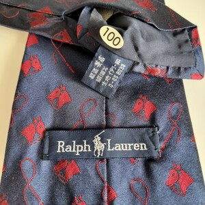 RALPH LAUREN（ ラルフローレン)紺赤馬ネクタイ