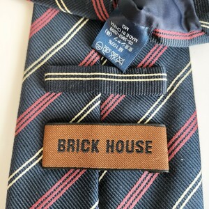 BRICK HOUSE by TOKYO SHIRT（ブリックハウス）紺赤ストライプネクタイ