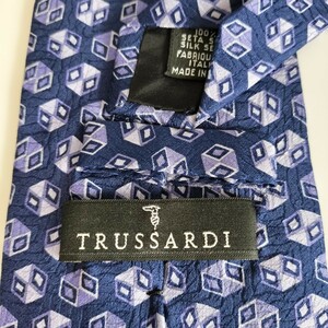 TRUSSARDI( Trussardi ) темно-синий Cube галстук 
