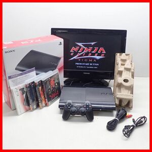 ◇1円〜 動作品 PS3 プレステ3 本体 CECH-4000B 250GB + NINJA GAIDEN Σ ソフト3本 まとめてセット PlayStation3 SONY ソニー 箱説付【20