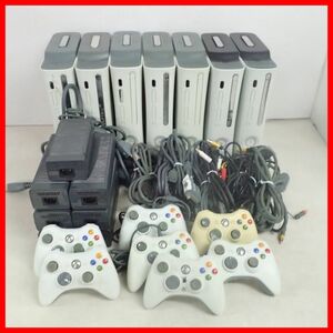 XBOX360 本体7台 + HDD7個 + AC7個 + AV7個 + 周辺機器 コントローラ 7個 まとめて大量セット Microsoft【BA