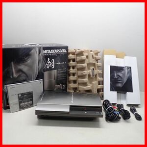 PS3 プレステ3 本体 CECHH00 MG METAL GEAR SOLID 4 PREMIUM PACK 鋼 -HAGANE- コントローラー欠品 箱説付 ジャンク【20
