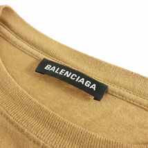 バレンシアガ BALENCIAGA 19AW BBロゴ プリントTシャツ カットソー 半袖 S ベージュ 578139 TEV52 国内正規 メンズ_画像4