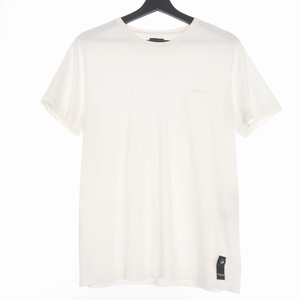 フェンディ FENDI 21AW LABEL JERSEY Tシャツ カットソー ロゴ刺繍 半袖 L ホワイト 白 FY0894 AAOH 国内正規 メンズ