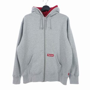 シュプリーム SUPREME 22AW ダブル フード フェイスマスク ジップアップ フーディー パーカー S グレー メンズ